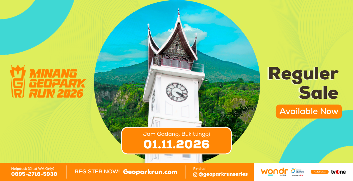 Banner Minang Geopark Run 2026
